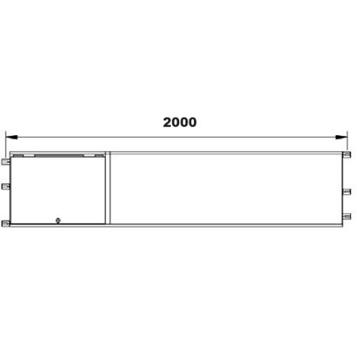 Imagen de Plataforma FER-48 2.000 mm (Alum./Mad.) trampilla