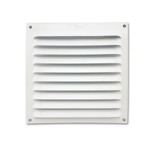 Imagen de Rejilla ventilacion plana acero 150x150 esmaltada blanca