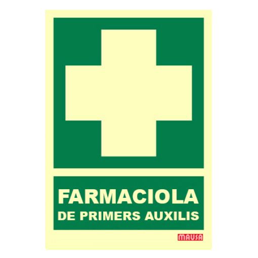 Imagen de Cartel "Farmaciola de primers auxilis" fotoluminiscente