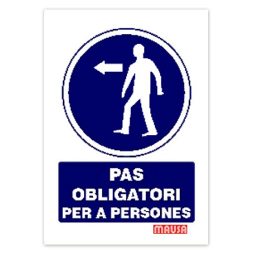 Imagen de Cartel "Pas obligatori persones" Esquerra